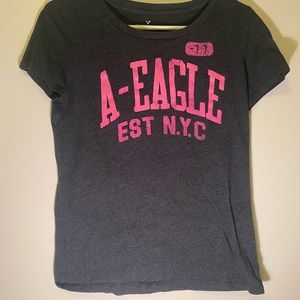 American eagle shirt with glitter letters!